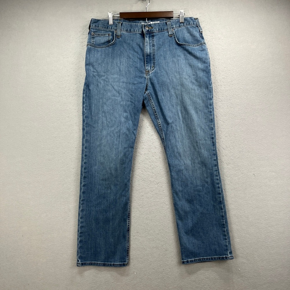 Carhartt Jeans Mens 38x30 Blue Denim Relaxed Fit Rugged Flex Workwear Classic